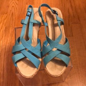 Studio Works blue fabric espadrilles